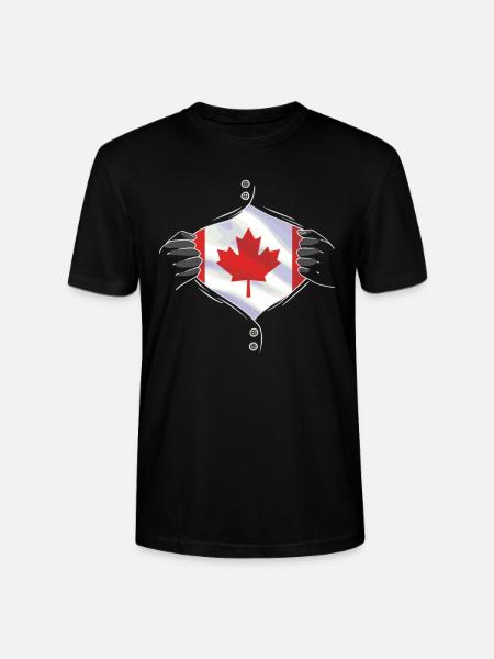 le drapeau canadien fier - T-shirt bio CRAFTER Stanley Stella Unisexe - noir