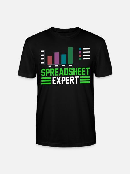 Tableur Expert Table Comptable - T-shirt bio CRAFTER Stanley Stella Unisexe - noir