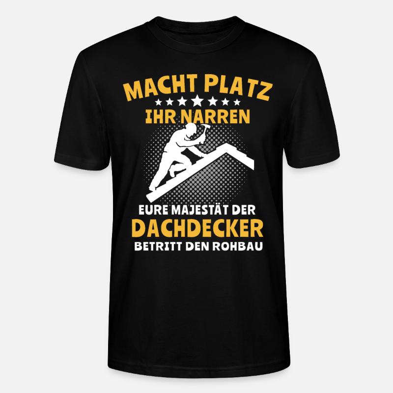Dachdecker Dachspengler Dachdecken Dachklempner - Stanley/Stella Unisex Bio-T-Shirt CRAFTER - Schwarz