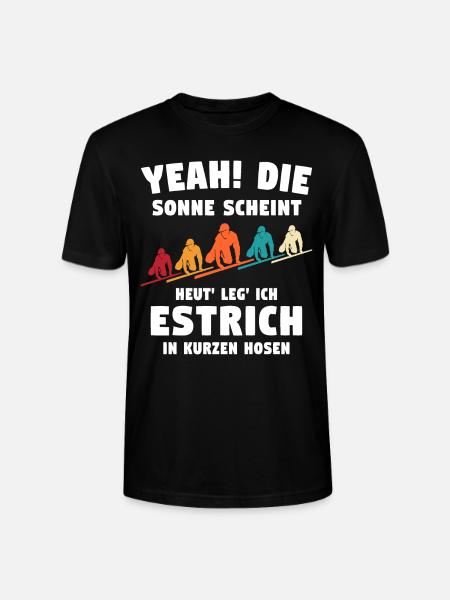 Estrichleger Sprüche Estrich Bodenleger - Stanley/Stella Unisex Bio-T-Shirt CRAFTER - Schwarz