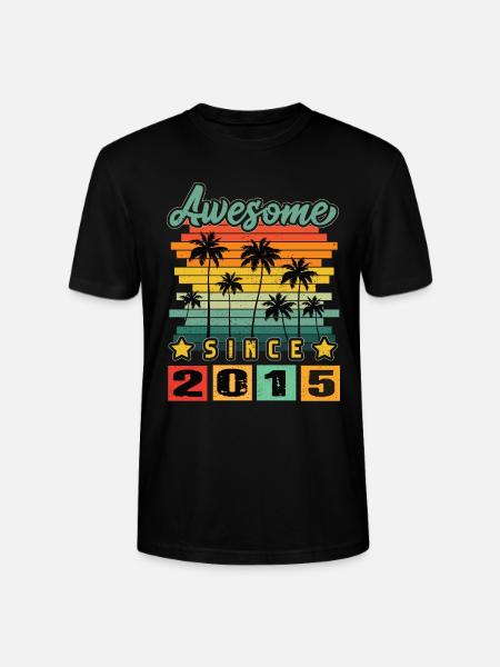 Awesome Since 2015 - Stanley/Stella Unisex Bio-T-Shirt CRAFTER - Schwarz