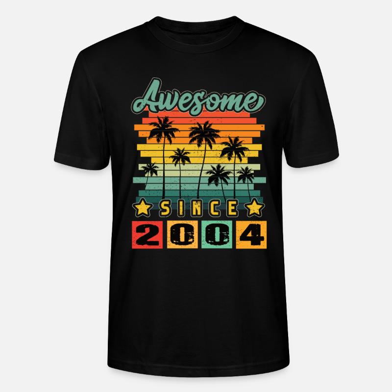 Awesome Since 2004 - Stanley/Stella Unisex Bio-T-Shirt CRAFTER - Schwarz