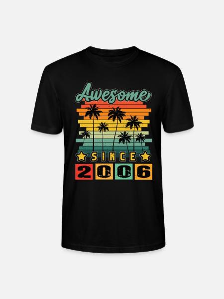 Awesome Since 2006 - Stanley/Stella CRAFTER Unisex Organic T-Shirt - black