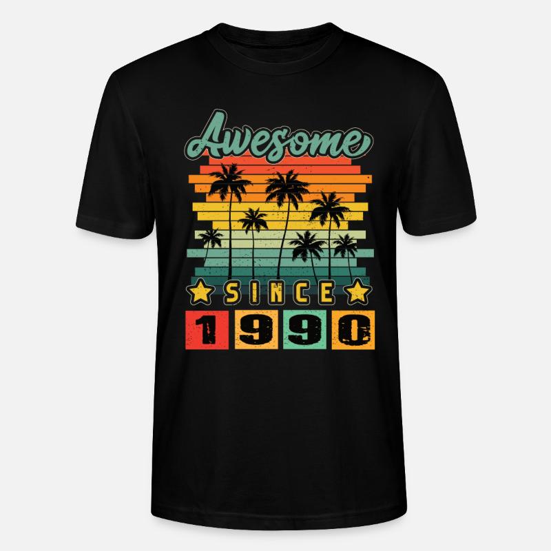Awesome Since 1990 - Stanley/Stella Unisex Bio-T-Shirt CRAFTER - Schwarz