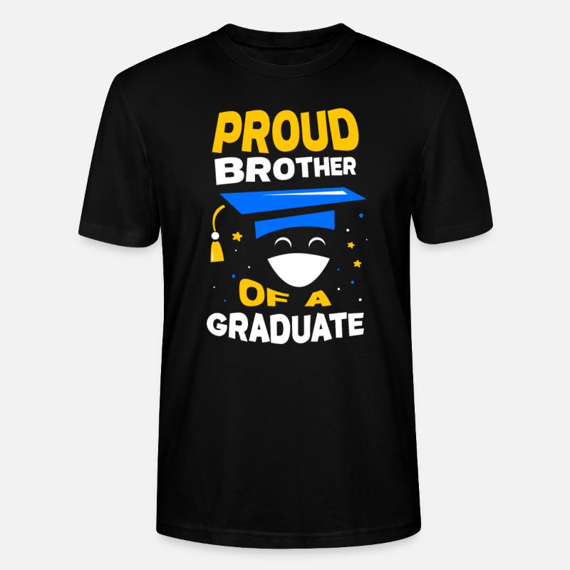 Fier frère d’un diplômé diplômé - T-shirt bio CRAFTER Stanley Stella Unisexe - noir
