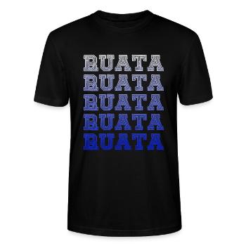 Ruata Rutenfest Ravensburg Ravensburger - Stanley/Stella Unisex Bio-T-Shirt CRAFTER - Schwarz - Vorne - Alina (178cm) & Michal (187cm)
