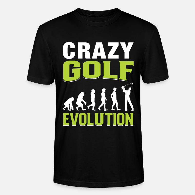 Crazy Golf Evolution Golfeur - T-shirt bio CRAFTER Stanley Stella Unisexe - noir