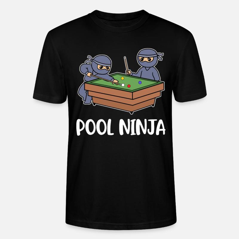 Pool Ninja Billard Cadeau - T-shirt bio CRAFTER Stanley Stella Unisexe - noir