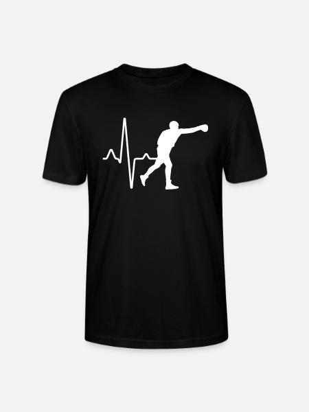 Boxing Heartbeat - Stanley/Stella CRAFTER Unisex Organic T-Shirt - black