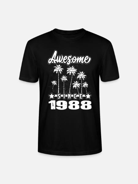 Awesome Since 1988 - Stanley/Stella CRAFTER Unisex Organic T-Shirt - black