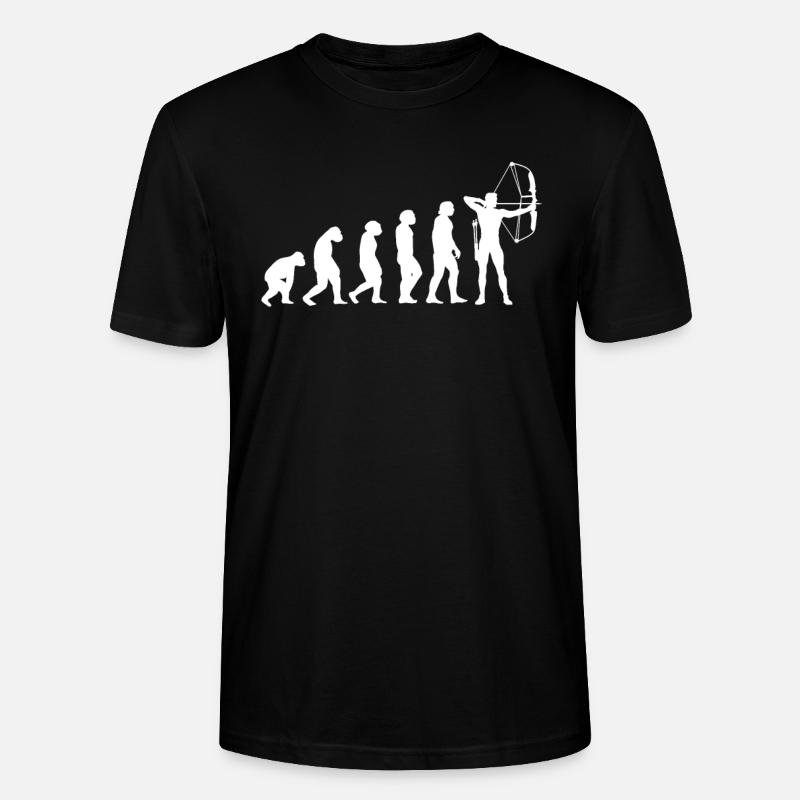 Bogenschiessen Evolution - Stanley/Stella Unisex Bio-T-Shirt CRAFTER - Schwarz