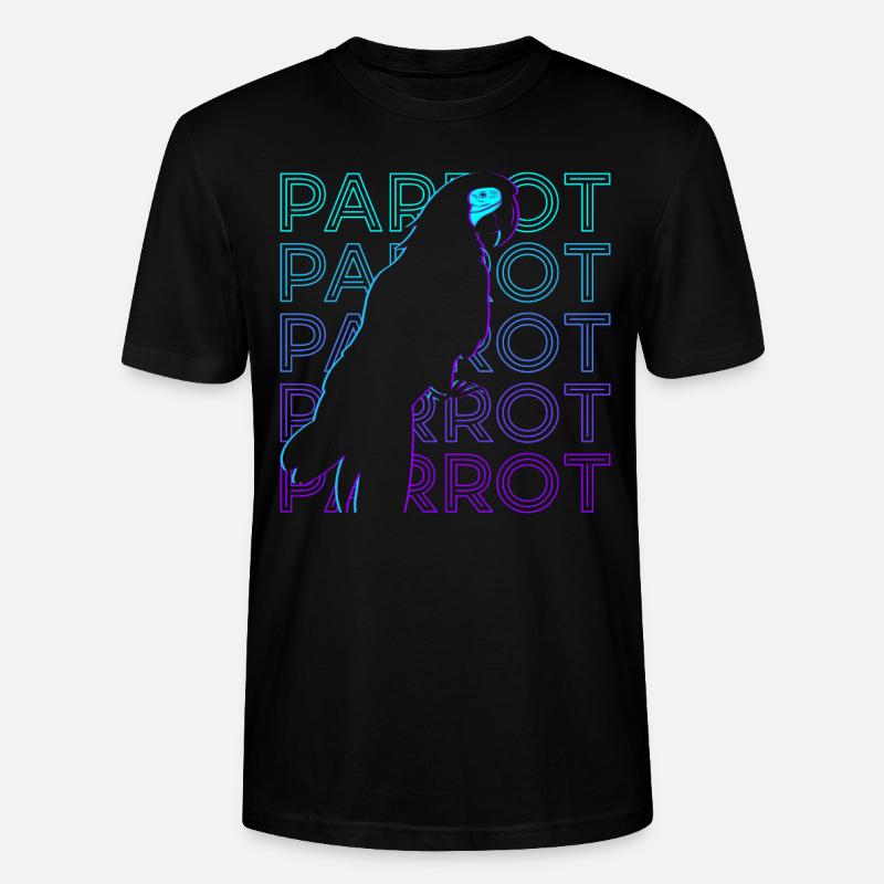 Perroquet Rétro - T-shirt bio CRAFTER Stanley Stella Unisexe - noir