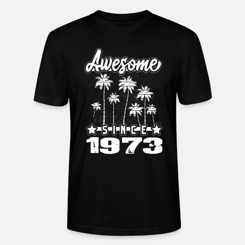Awesome Since 1973 - Stanley/Stella Unisex Bio-T-Shirt CRAFTER - Schwarz