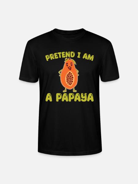 Papaya - Stanley/Stella CRAFTER Unisex Organic T-Shirt - black