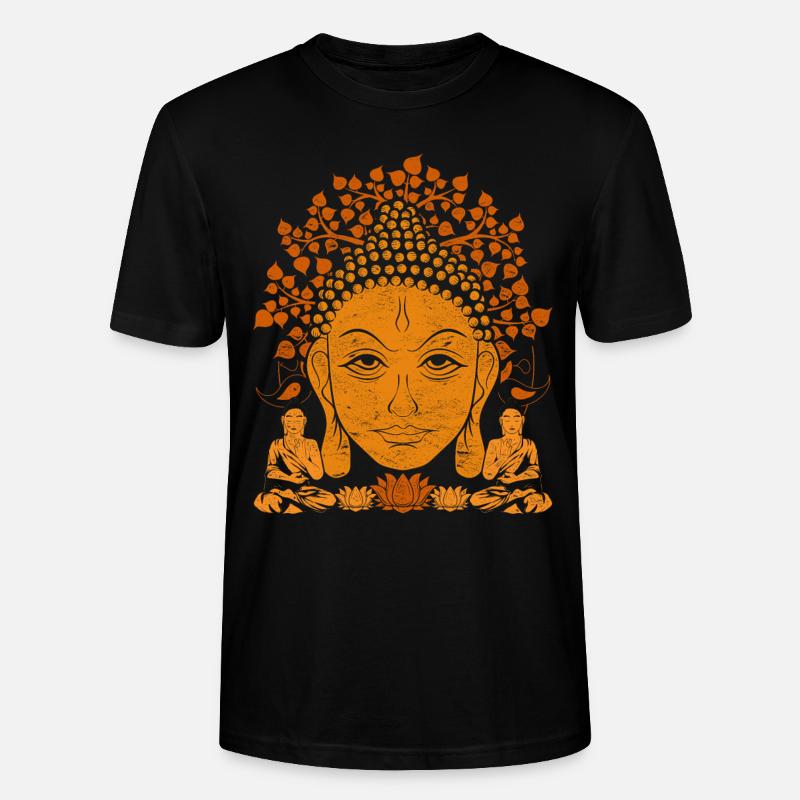 Buddha - Stanley/Stella Unisex Bio-T-Shirt CRAFTER - Schwarz