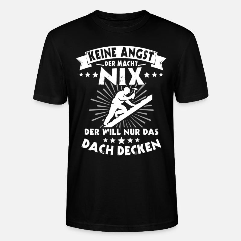 Dachdecker Dachdecken Dach Decken - Stanley/Stella Unisex Bio-T-Shirt CRAFTER - Schwarz