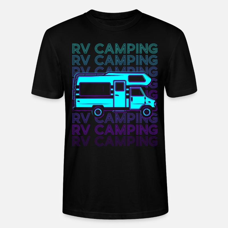 Camping Camping Camping Rétro - T-shirt bio CRAFTER Stanley Stella Unisexe - noir