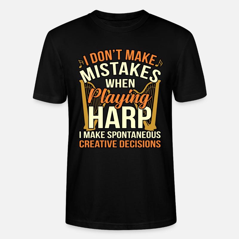 Harfe - Stanley/Stella Unisex Bio-T-Shirt CRAFTER - Schwarz