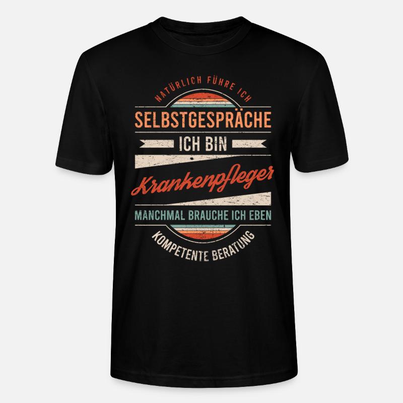 Krankenpfleger Arbeitskollege Kollege Geschenk - Stanley/Stella Unisex Bio-T-Shirt CRAFTER - Schwarz
