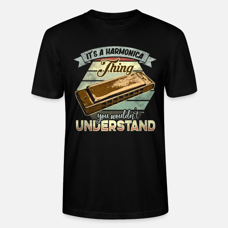 Harmonica - T-shirt bio CRAFTER Stanley Stella Unisexe - noir