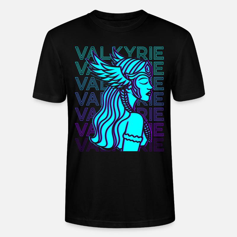 Valkyrie Wikinger Retro - Stanley/Stella Unisex Bio-T-Shirt CRAFTER - Schwarz