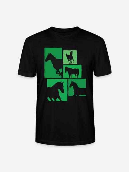 Chevaux, cavaliers, design équestre - T-shirt bio CRAFTER Stanley Stella Unisexe - noir