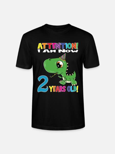 Dino Boy Attenzione ora ho 2 anni - Maglietta unisex ecologica CRAFTER di Stanley/Stella - nero