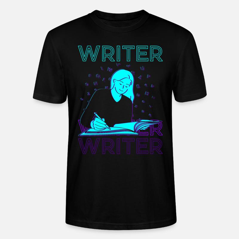 Auteur Auteur Écriture Rétro - T-shirt bio CRAFTER Stanley Stella Unisexe - noir