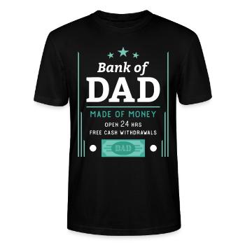 Bank von Papa - Stanley/Stella Unisex Bio-T-Shirt CRAFTER - Schwarz - Vorne - Alina (178cm) & Michal (187cm)
