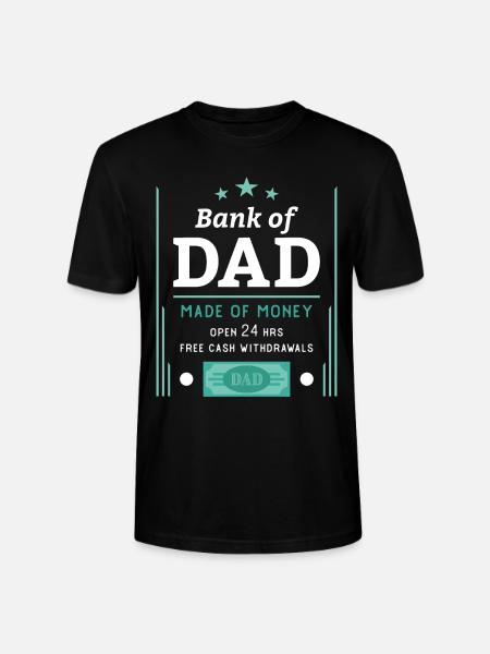 Bank of Dad - Stanley/Stella CRAFTER Unisex Organic T-Shirt - black