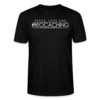 Geocacher Spruch Geocache - Stanley/Stella Unisex Bio-T-Shirt CRAFTER - Schwarz - Vorne - Alina (178cm) & Michal (187cm)