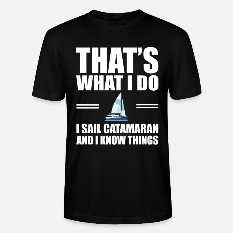 Katamaran Boot - Stanley/Stella Unisex Bio-T-Shirt CRAFTER - Schwarz