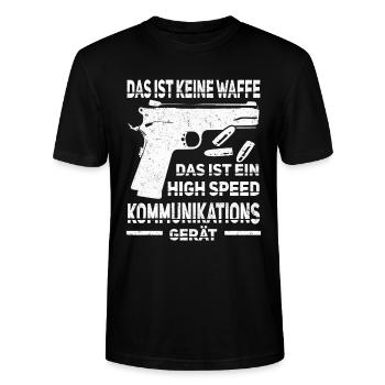 Sportschießen Schießsport Sportschütze - Stanley/Stella Unisex Bio-T-Shirt CRAFTER - Schwarz - Vorne - Alina (178cm) & Michal (187cm)