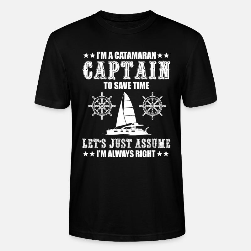 Capitaine de catamaran - T-shirt bio CRAFTER Stanley Stella Unisexe - noir