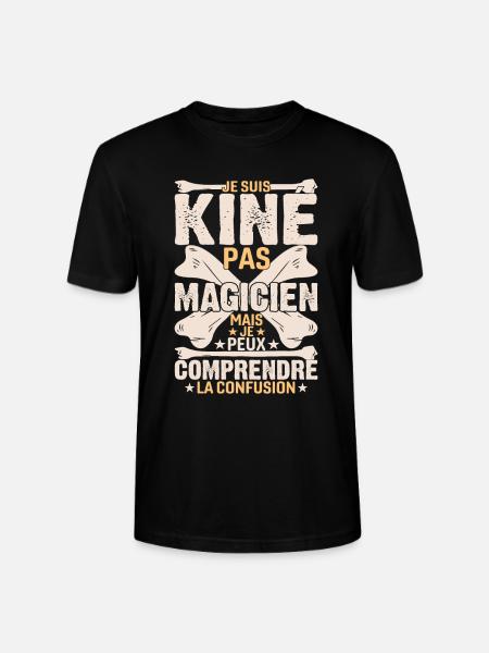 Je Suis Kiné Pas Magicien - T-shirt bio CRAFTER Stanley Stella Unisexe - noir