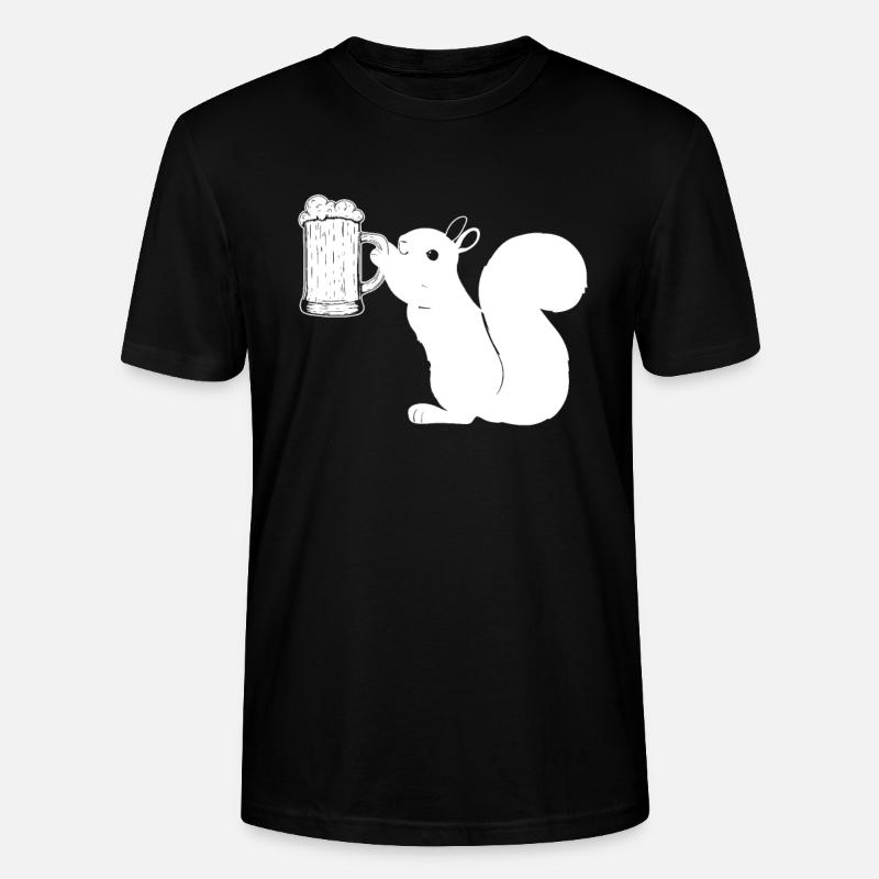 Biereichhörnchen Lustiges Eichhörnchen - Stanley/Stella Unisex Bio-T-Shirt CRAFTER - Schwarz