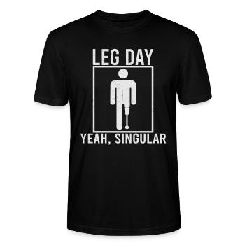 Handicapped Wheelchair Cyborg Leg Arm Amputee - Stanley/Stella CRAFTER Unisex Organic T-Shirt - black - Front - Alina (178cm) & Michal (187cm)