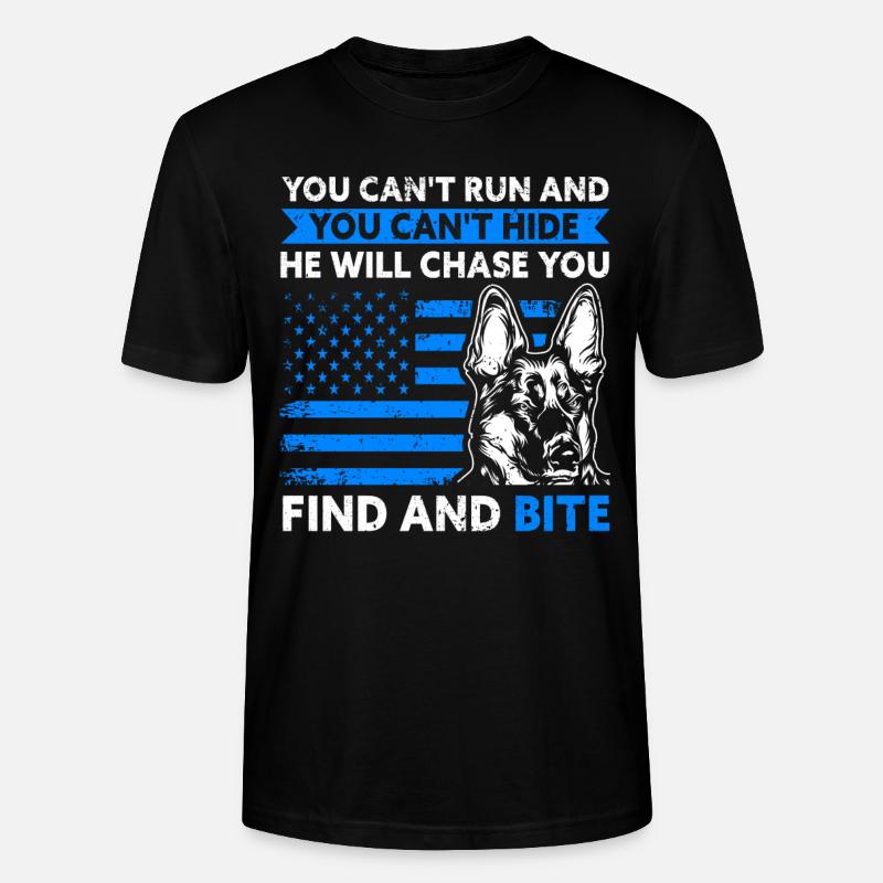 Polizei Schäferhund Polizeihund - Stanley/Stella Unisex Bio-T-Shirt CRAFTER - Schwarz