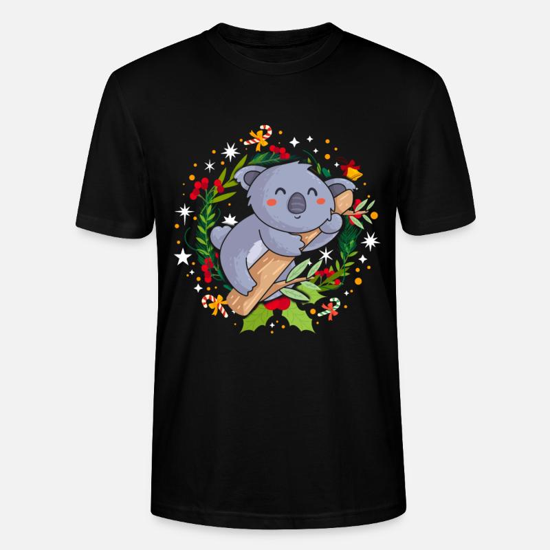 Pull de Noël moche Koala - T-shirt bio CRAFTER Stanley Stella Unisexe - noir