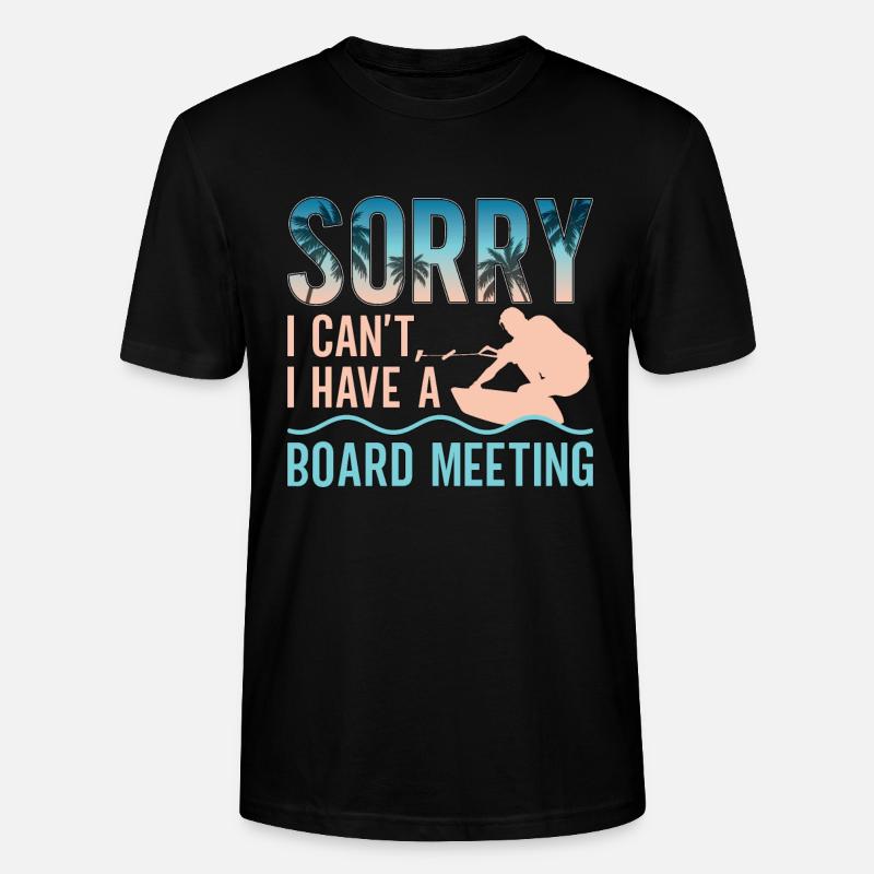 Wakeboard Wakeboarder Wake Wakeboarden Geschenk - Stanley/Stella Unisex Bio-T-Shirt CRAFTER - Schwarz