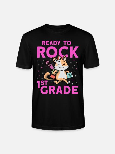 Ready To Rock 1st Grade - Stanley/Stella CRAFTER Unisex Organic T-Shirt - black