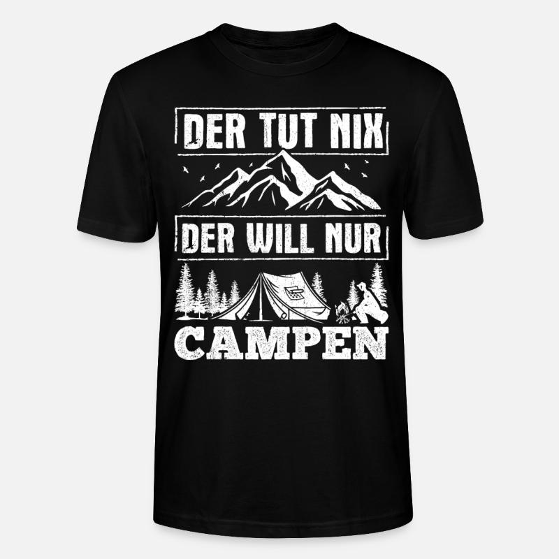 Camping Geschenk Campen Camper Sprüche - Stanley/Stella Unisex Bio-T-Shirt CRAFTER - Schwarz