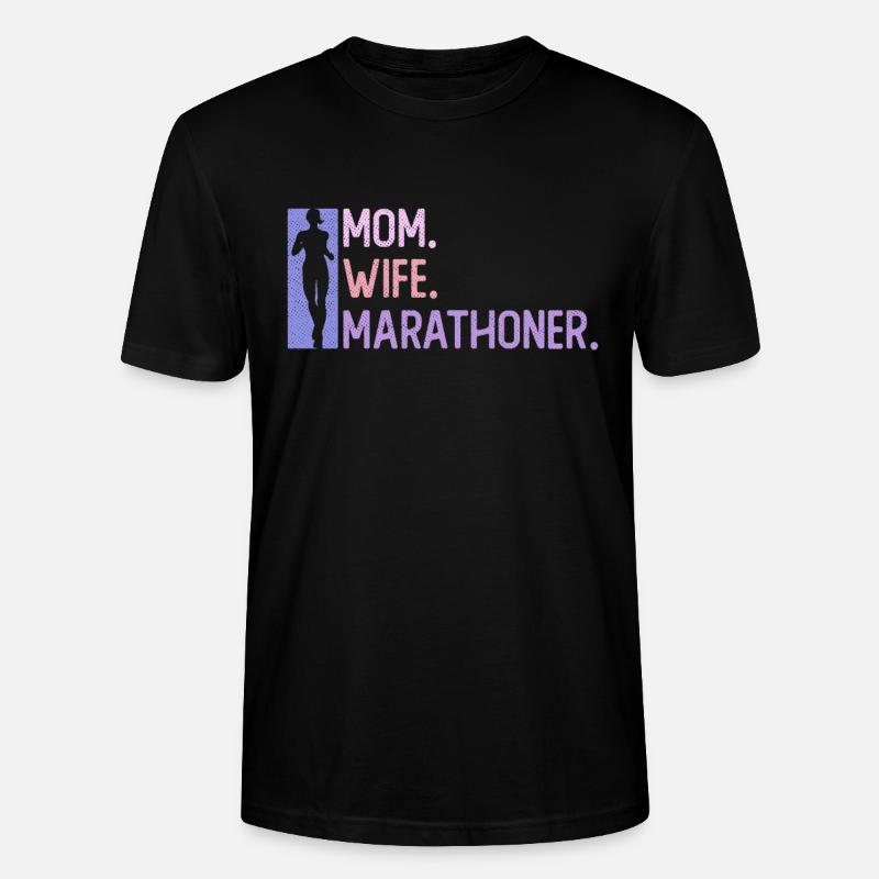 Mutter. Ehefrau. Marathonläuferin. - Frauen - Stanley/Stella Unisex Bio-T-Shirt CRAFTER - Schwarz
