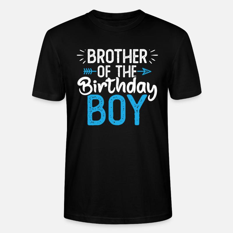 Frère du garçon d’anniversaire - T-shirt bio CRAFTER Stanley Stella Unisexe - noir