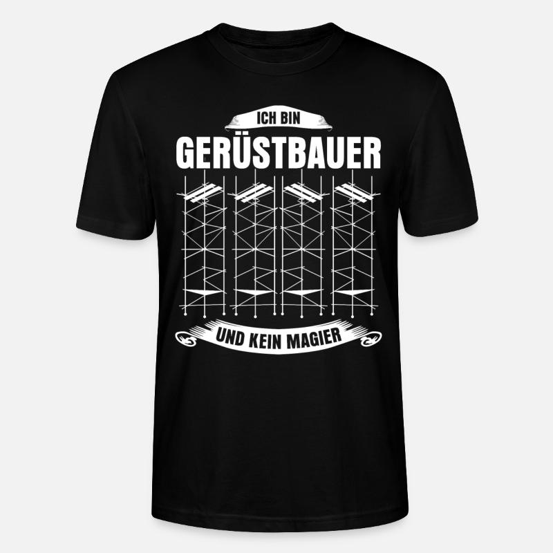 Gerüstbau Gerüst Bauarbeiter Gerüstbauer - Stanley/Stella Unisex Bio-T-Shirt CRAFTER - Schwarz