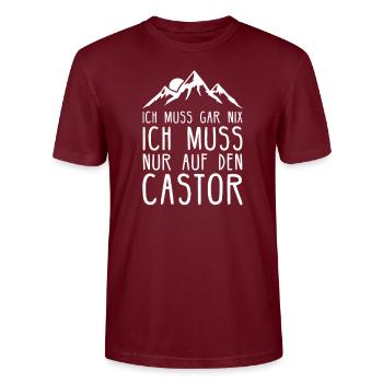 Castor I Berg in Italien für Wanderer - Stanley/Stella Unisex Bio-T-Shirt CRAFTER - Burgunderrot - Vorne - Alina (178cm) & Michal (187cm)