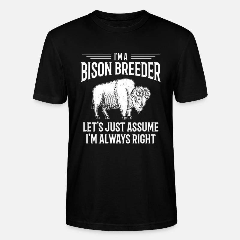 Bison d’Amérique Buffalo - T-shirt bio CRAFTER Stanley Stella Unisexe - noir