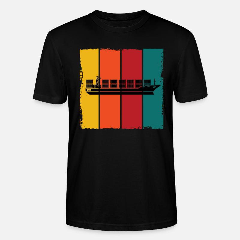 Containerschiff - Stanley/Stella Unisex Bio-T-Shirt CRAFTER - Schwarz