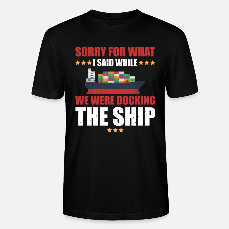 Containerschiff Geschenk - Stanley/Stella Unisex Bio-T-Shirt CRAFTER - Schwarz