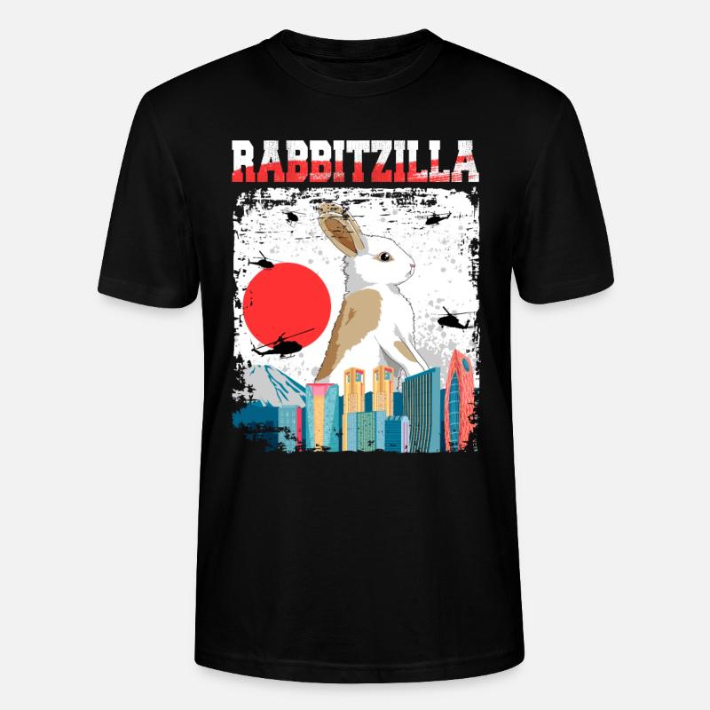 Rabbitzilla Hase Kaninchen Geschenk - Stanley/Stella Unisex Bio-T-Shirt CRAFTER - Schwarz